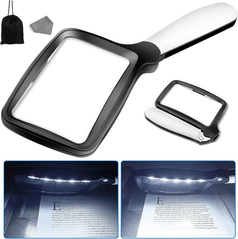 ZEUOPQ Lupenbrille Lupenbrille Groß Lupe mit Licht 3-Fache Einschlaglupe 5 LEDs, Der 250-mm-Brennweiten., Eine 2-stufige Helligkeitsanpassung je nach Bedarf. ZEUOPQ Lupenbrille Lupenbrille Groß Lupe mit Licht 3-Fache Einschlaglupe 5 LEDs, Der 250-mm-Brennweiten., Eine 2-stufige Helligkeitsanpassung je nach Bedarf. von ZEUOPQ