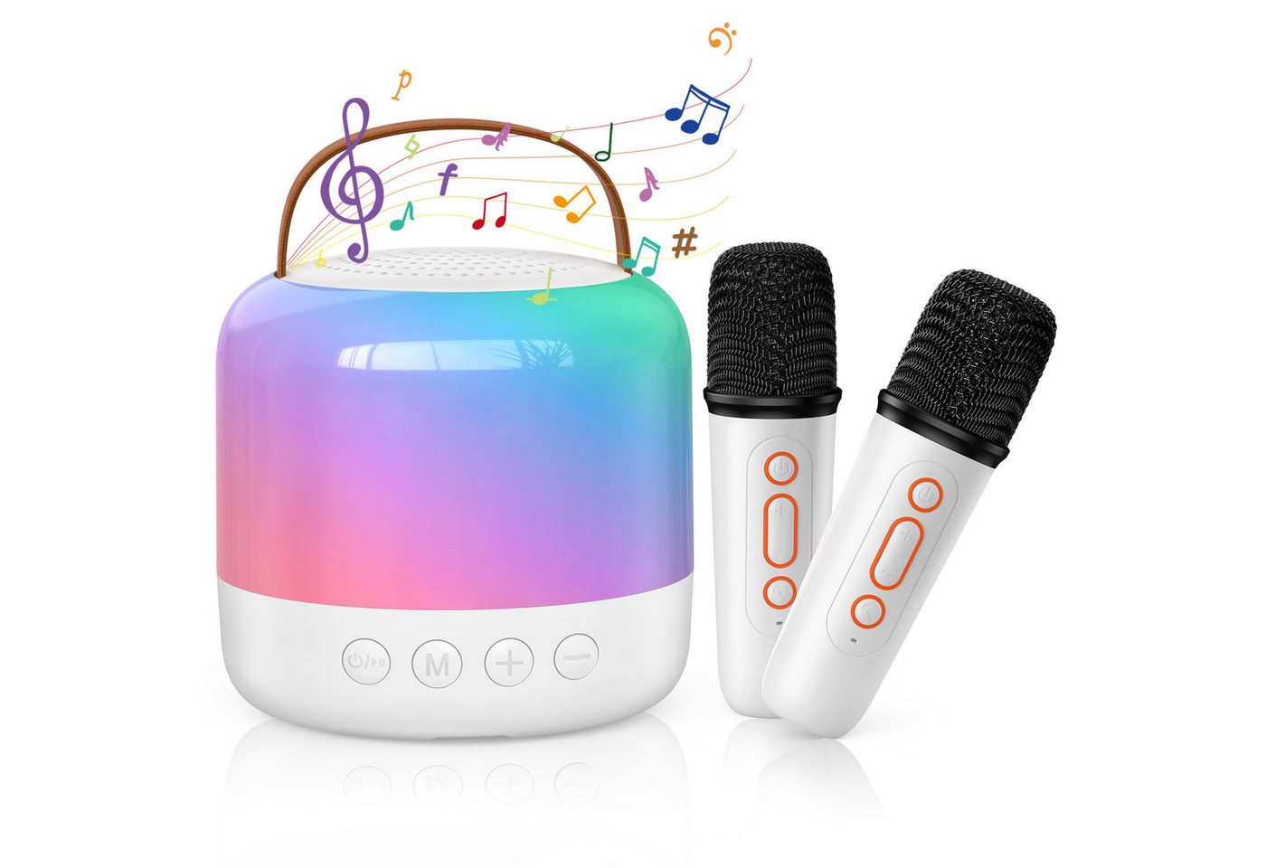ZEUOPQ Mini-Karaoke-Maschine mit 2 Drahtlosen Mikrofonen, Tragbarer Kinder Bluetooth-Lautsprecher 360° Stereo Surround, HIFI High Audio Technologie (2.4G Wireless Auto Pairing, mit LED Lichteffekt,USB-Ladung,Geburtstags- und Urlaubsgeschenk) ZEUOPQ Mini-Karaoke-Maschine mit 2 Drahtlosen Mikrofonen, Tragbarer Kinder Bluetooth-Lautsprecher 360° Stereo Surround, HIFI High Audio Technologie (2.4G Wireless Auto Pairing, mit LED Lichteffekt,USB-Ladung,Geburtstags- und Urlaubsgeschenk) von ZEUOPQ