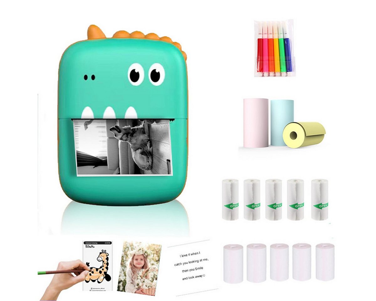ZEUOPQ Mini-Thermodrucker,Bluetooth,mit 5 Rollen Druckerpapie,Multifunktions Multifunktionsdrucker, (kompakt, vielseitig, langlebig, einfach bedienbar, bluetooth) von ZEUOPQ