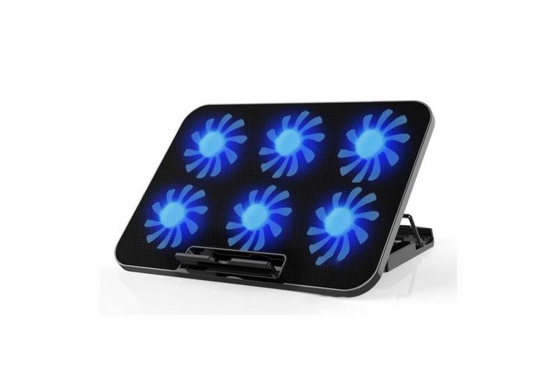 ZEUOPQ Notebook-Kühler Laptop Kühler, 6 Leise Fans Gaming Laptop Cooler Kühlpads, 6 Höhenverstellbar 2 USB Ports Einstellbarer Geschwindigkeit von ZEUOPQ
