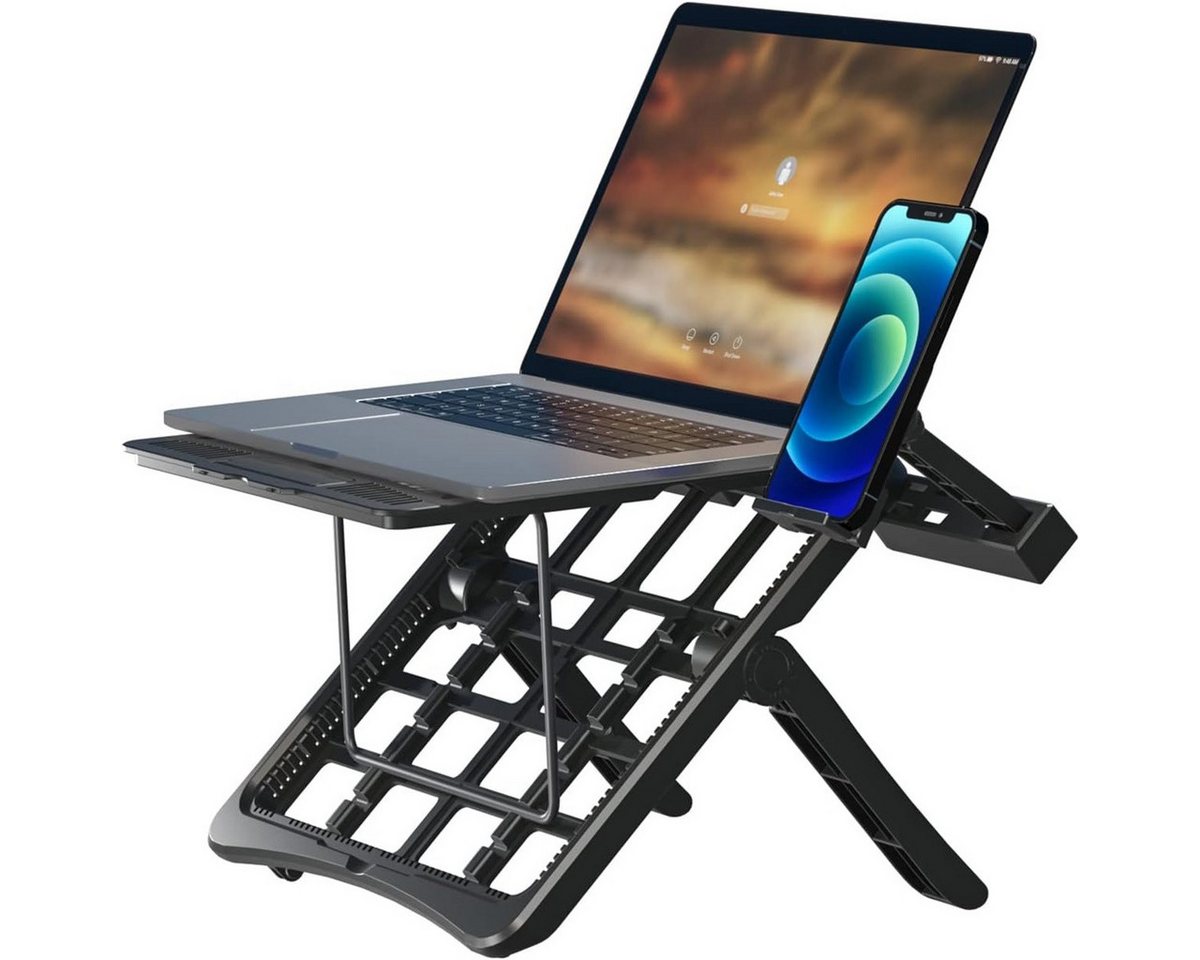 ZEUOPQ Notebook-Kühler Notebook-Kühler Laptop-Ständer mit verstellbarer Höhe Winkel, mit Höhe Winkel faltbarer Handyhalter ZEUOPQ Notebook-Kühler Notebook-Kühler Laptop-Ständer mit verstellbarer Höhe Winkel, mit Höhe Winkel faltbarer Handyhalter von ZEUOPQ