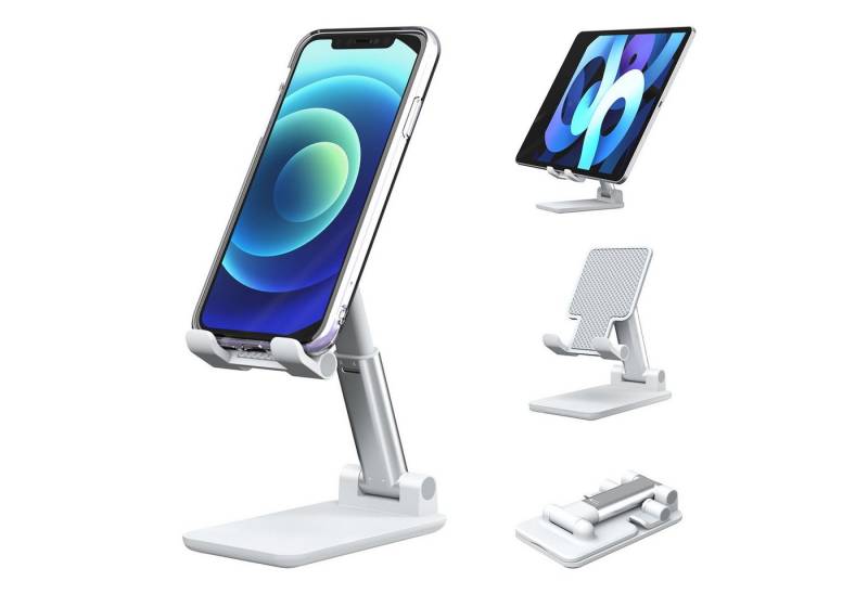ZEUOPQ Smartphone Desktop Handyhalter, Tragbarkeit faltbarer Handyhalter, Smartphone-Halterung, (bis 12,90 Zoll, Höhenverstellbarer Tablet-Halter, 1-tlg., Universalhalter, faltbarer Lift, ABS-Schale, Silikon-Anti-Rutsch, Desktop-Geschenk) von ZEUOPQ