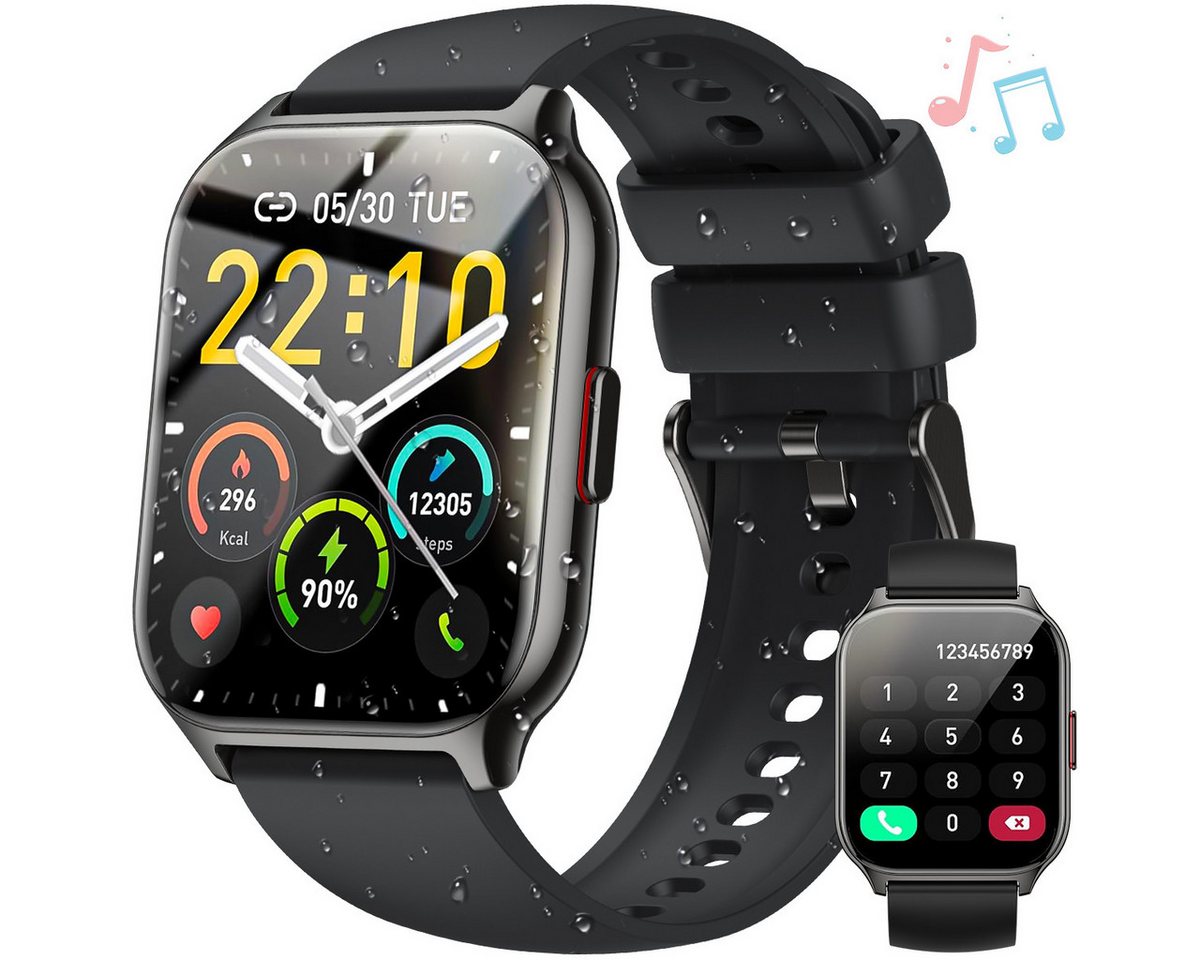 ZEUOPQ Smartwatch Fitness Tracker Uhr für Damen Herren mit Telefonfunktion Smartwatch 2,01 Zoll HD Voll-Touch-Farbdisplay, IP68 wasserdichte Sportuhr, kompatibel mit Android IOS System, Smartwatch mit Anruffunktion, Blutsauerstoff, Blutdruckmessung usw. ZEUOPQ Smartwatch Fitness Tracker Uhr für Damen Herren mit Telefonfunktion Smartwatch 2,01 Zoll HD Voll-Touch-Farbdisplay, IP68 wasserdichte Sportuhr, kompatibel mit Android IOS System, Smartwatch mit Anruffunktion, Blutsauerstoff, Blutdruckmessung usw. von ZEUOPQ