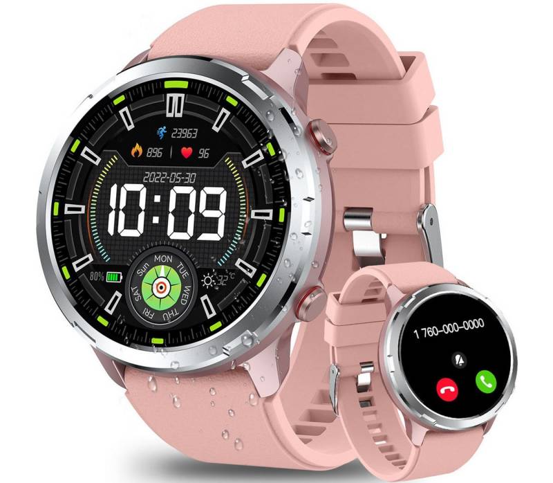ZEUOPQ Smartwatch Full HD mit Telefonfunktion 100+ Sportmodi Wasserdicht Smartwatch von ZEUOPQ