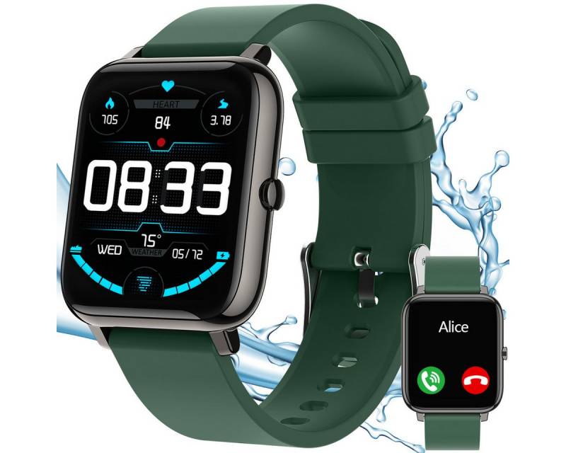 ZEUOPQ Smartwatch mit Blutdruckmessung 1.4 Zoll Touch-Farbdisplay Smartwatch, 1-tlg., mit Pulsuhr Schlafmonitor, für Damen Herren, Fitness Tracker, Fitness Armbanduhr Smartwatch portuhr Schrittzähler von ZEUOPQ