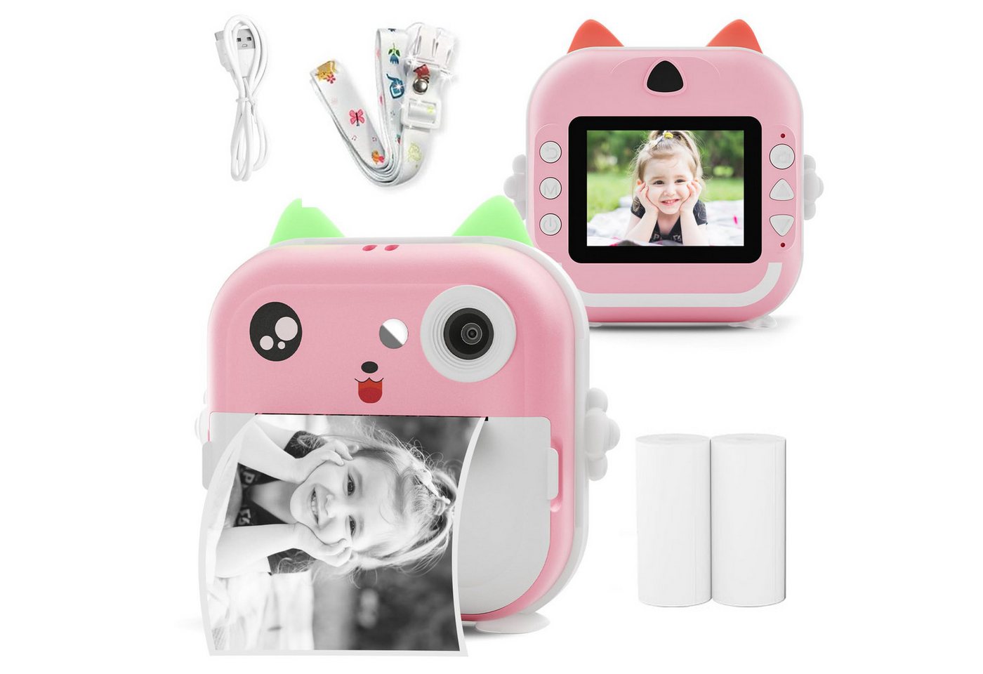 ZEUOPQ 2,4" Kinderkamera 1080P HD-Druckkamera DigitalKamera Thermodrucker Sofortbildkamera (inkl. Druckpapier*2, USB-Kabel *1, 32GB SD-Karte *1, Tragbares Umhängeband*1, Bluetooth-Fotodrucker Mini-Drucker für Kinder und Jugendliche) ZEUOPQ 2,4" Kinderkamera 1080P HD-Druckkamera DigitalKamera Thermodrucker Sofortbildkamera (inkl. Druckpapier*2, USB-Kabel *1, 32GB SD-Karte *1, Tragbares Umhängeband*1, Bluetooth-Fotodrucker Mini-Drucker für Kinder und Jugendliche) von ZEUOPQ