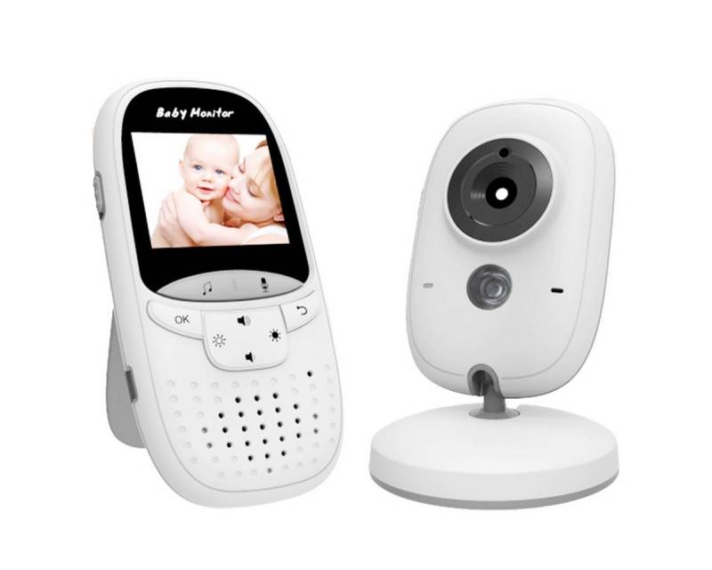 ZEUOPQ Video-Babyphone 2.4 GHz Kabelloser Video Babymonitor mit Digitalkamera, 2,0-Zoll-Farb-LCD-Babyphone mit Temperaturüberwachung, Nachtsicht, 1-tlg., 820 Fuß Übertragungsreichweite, Videomonitor, Zwei-Wege-Gespräch, Eingebaute Musik und Fütterungserinnerung, VOX-Modus von ZEUOPQ