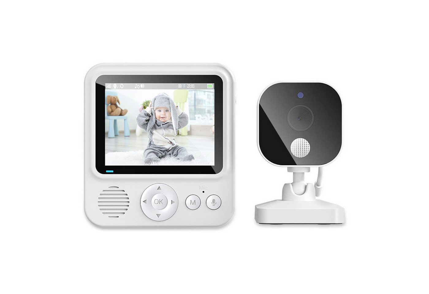 ZEUOPQ Video-Babyphone Babyphone mit Kamera 2.8 Zoll Video-Babyphone LCD babyfon, Digitaler Zoom Nachtsicht Temperaturüberwachung 8 Schlaflied, mit 1500mAh Akku 2-Wege Gegensprechanlage VOX Modus ZEUOPQ Video-Babyphone Babyphone mit Kamera 2.8 Zoll Video-Babyphone LCD babyfon, Digitaler Zoom Nachtsicht Temperaturüberwachung 8 Schlaflied, mit 1500mAh Akku 2-Wege Gegensprechanlage VOX Modus von ZEUOPQ
