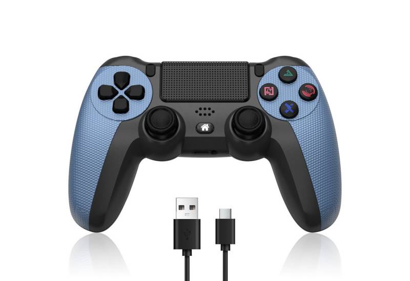 ZEUOPQ Wireless Controller für PS4 Controller mit 2 Programmierbaren Tasten Wireless-Controller (Game Controller Kompatibel mit PS-4, Pro, Slim, Wireless Gamepad mit Doppelter Vibration, 6-Achsen-Gyro-Sensor) von ZEUOPQ