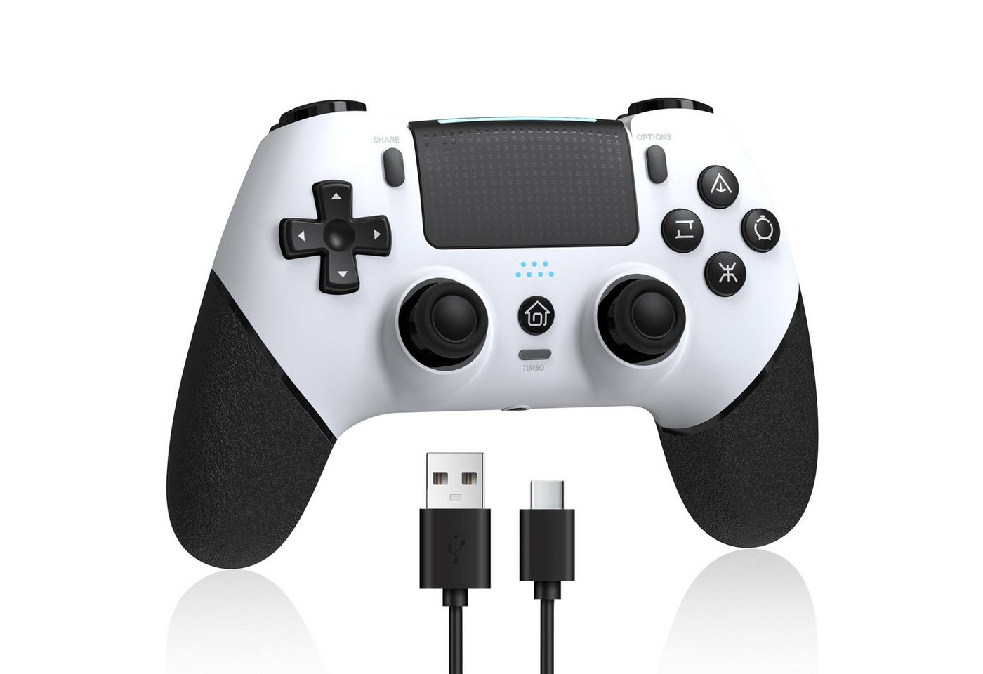 ZEUOPQ Wireless Controller für PS4 Controller mit 2 Programmierbaren Tasten Wireless-Controller (Game Controller Kompatibel mit PS-4, Pro, Slim / mit Touchpad, Integrierter Lautsprecher, Wireless Gamepad mit Doppelter Vibration, 6-Achsen-Gyro-Sensor) ZEUOPQ Wireless Controller für PS4 Controller mit 2 Programmierbaren Tasten Wireless-Controller (Game Controller Kompatibel mit PS-4, Pro, Slim / mit Touchpad, Integrierter Lautsprecher, Wireless Gamepad mit Doppelter Vibration, 6-Achsen-Gyro-Sensor) von ZEUOPQ