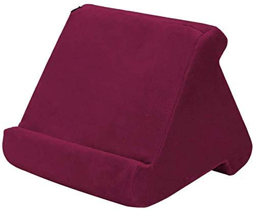 Tablet-Ständer, Buchständer, Leseständer, Kissen für Zuhause, Bett, Sofa, Multi-Winkelkissen, weich, Tablet-Ständer, Sofakissen, eReader, Bordeaux von ZEUSE