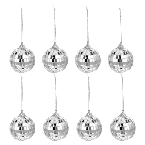 8 Stück Disco Spiegel Ball, 5 cm Disco Kugel Deko Silber Hängekugel Spiegelkugel zum Aufhängen, Discokugel Deko für Weihnachtsbaum Dekoration Hochzeit Party Geburtstagsfeier Dekoration 8 Stück Disco Spiegel Ball, 5 cm Disco Kugel Deko Silber Hängekugel Spiegelkugel zum Aufhängen, Discokugel Deko für Weihnachtsbaum Dekoration Hochzeit Party Geburtstagsfeier Dekoration von ZEYIYER