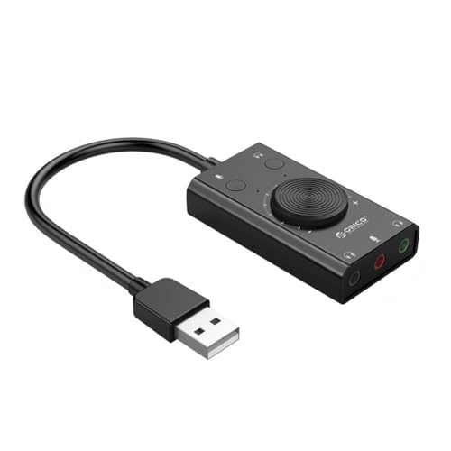 2-in-1 Externe USB-Soundkarte Stereo Mikrofon Lautsprecher Headset Audio 3,5 mm Klinke Kabel Adapter Lautstärkeregelung von ZEZEFUFU