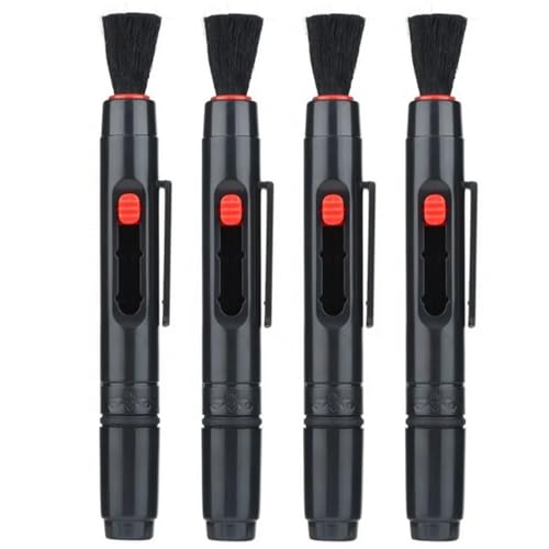 4 x Objektiv-Reinigungsstift, Kameralinsen-Staub-Reinigungsstift mit einziehbarer weicher Bürste für Kameralinsenreinigung 4 x Objektiv-Reinigungsstift, Kameralinsen-Staub-Reinigungsstift mit einziehbarer weicher Bürste für Kameralinsenreinigung von ZEZEFUFU