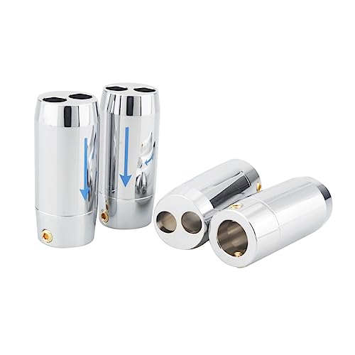 ZEZEFUFU 4 x Aluminiumhose Y-Splitter 1 auf 2 Lautsprecher Audiokabel Draht Hose für RCA Bi-Wire Kabel Schnur DIY ZEZEFUFU 4 x Aluminiumhose Y-Splitter 1 auf 2 Lautsprecher Audiokabel Draht Hose für RCA Bi-Wire Kabel Schnur DIY von ZEZEFUFU