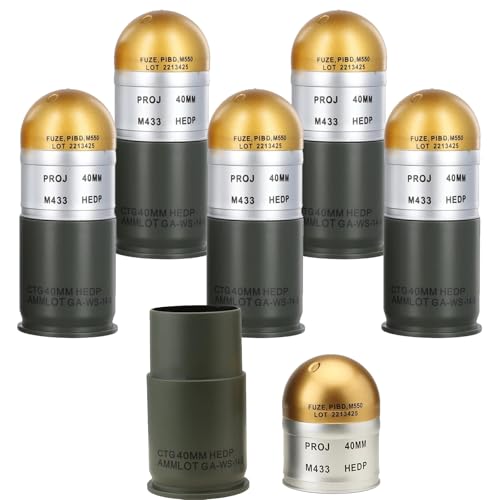 Taktische Airsoft M433 40mm Dummy-Granaten Modell-Aufbewahrungsbox, Mini-Filmrequisiten Modell-Aufbewahrungsbox-Dekor, Multifunktionale Militär-Fan-Schlüssel-Aufbewahrungsbox von ZFFOZZ