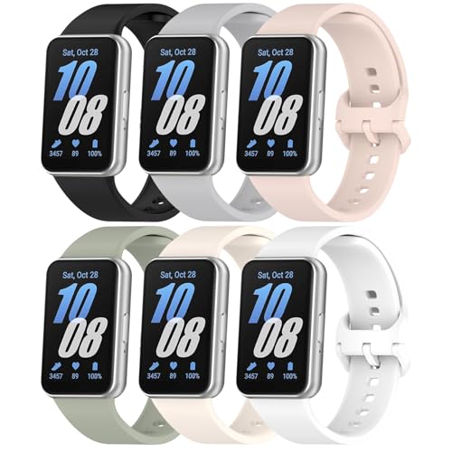 ZGCE 6 Stück Silikon Armbands Kompatibel mit Samsung Galaxy Fit 3 Armband Herren Damen, Wasserdichtes Uhrenarmband Sport Ersatzarmband für Samsung Galaxy Fit 3 SM-R390 ZGCE 6 Stück Silikon Armbands Kompatibel mit Samsung Galaxy Fit 3 Armband Herren Damen, Wasserdichtes Uhrenarmband Sport Ersatzarmband für Samsung Galaxy Fit 3 SM-R390 von ZGCE