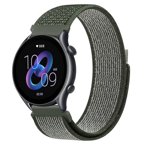 ZGCE Armband für Amazfit GTR 3 Armband/GTR 4/GTR 3 Pro/GTR 2/GTR 2e/Amazfit Bip 5 Damen Herren, 22mm Nylon Armbänder Verstellbares Sport Ersatz Uhrenarmband mit Klettverschluss für Amazfit Stratos 2/3 ZGCE Armband für Amazfit GTR 3 Armband/GTR 4/GTR 3 Pro/GTR 2/GTR 2e/Amazfit Bip 5 Damen Herren, 22mm Nylon Armbänder Verstellbares Sport Ersatz Uhrenarmband mit Klettverschluss für Amazfit Stratos 2/3 von ZGCE