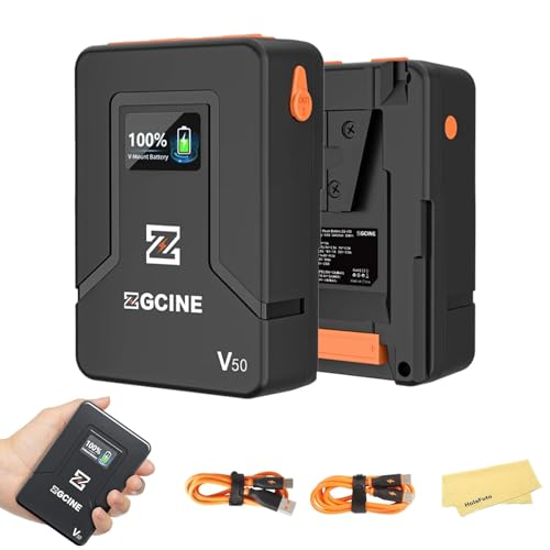 ZGCINE ZG-V50 Mini V Mount Akku, 50Wh 14,8V 3400mAh, Unterstützung PD Ladegerät mit D-TAP BP USB-C USB-A Ausgang für BMPCC 4K 6K Pro, ZCAM, Canon EOS R5C, Sony FX3 ZGCINE ZG-V50 Mini V Mount Akku, 50Wh 14,8V 3400mAh, Unterstützung PD Ladegerät mit D-TAP BP USB-C USB-A Ausgang für BMPCC 4K 6K Pro, ZCAM, Canon EOS R5C, Sony FX3 von ZGCINE
