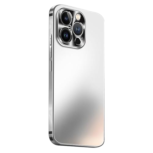 ZGFOZJGC Ultradünne Hülle für iPhone 16 Pro Max/16 Pro/16, Galvanisiertes, mattiertes Gehäuse, Metallkameraschutz, Anti-Fingerabdruck-Abdeckung, Silber, 16 Pro ZGFOZJGC Ultradünne Hülle für iPhone 16 Pro Max/16 Pro/16, Galvanisiertes, mattiertes Gehäuse, Metallkameraschutz, Anti-Fingerabdruck-Abdeckung, Silber, 16 Pro von ZGFOZJGC