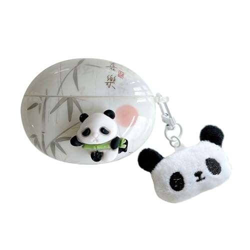 ZGJXYRT Schutzhülle für Huawei Freebuds 5i, niedlicher Panda-Kopfhörer, weiche Schale mit Haken, stoßfeste Ohrhörer-Abdeckung für Jungen und Mädchen von ZGJXYRT