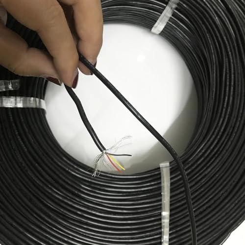 ZGYDNM 2/5/10 m abgeschirmtes Kabel, 28 AWG, Kanal-Audio, 2, 3, 4-adrig, verzinnte Kupfer-Kopfhörer-Kupfer-Steuersignalleitung(5 m,28awg 4core) von ZGYDNM