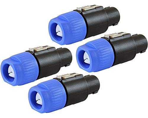ZHANChen Speakon Stecker 4 poliger Speakon Kabel Audio Lautsprecherkabel Stecker mit Neutrik Speakon NL4FC, NL4FX, NLT4X, NL2FC 4 Stück ZHANChen Speakon Stecker 4 poliger Speakon Kabel Audio Lautsprecherkabel Stecker mit Neutrik Speakon NL4FC, NL4FX, NLT4X, NL2FC 4 Stück von ZHAN Chen