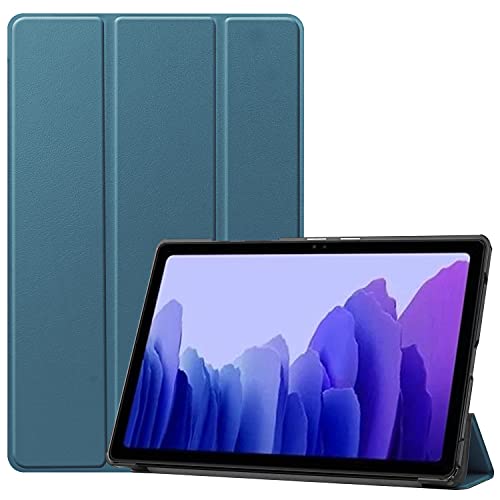 Schutzhülle für Samsung Galaxy Tab A7 26,4 cm (10,4 Zoll) 2020 (SM-T500/505) Tablet-Schutzhülle, leicht, dreifach faltbarer Standfunktion, Hartschale, mit dreifacher Rückseite, Sleep-Farbe: Dunkelgrün von ZHANGHUI
