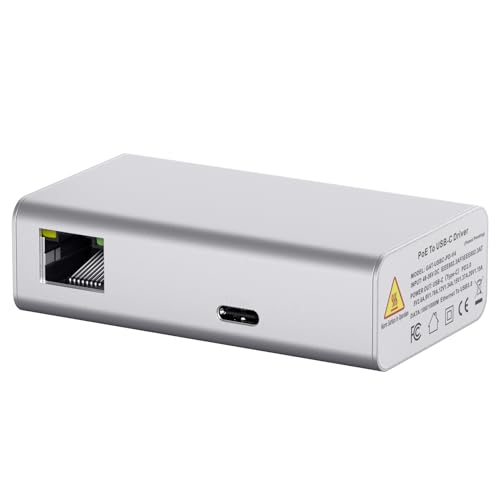 GAT-USBC-PD-V4 Gigabit PoE+ to USB Type C Power and Data Delivery Solution for Google Pixel, Microsoft Surface Go, Samsung Galaxy Tab, Apple iPad, 48~56V DC 802.3af/at Input, Ethernet to USB 3.0 Data von ZHANGQING