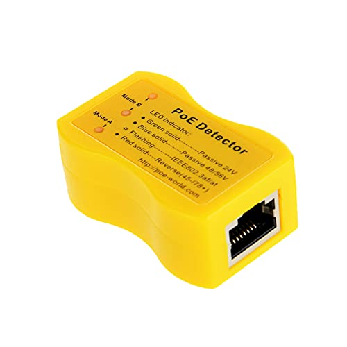 ZHANGQING PoE Detector Ethernet Cable Detector Tester for Method & Ungefähre Spannung von PoE Switch, PoE Detector Tool Bewerben Sie sich für Passiv Injektor 802.3af/802.3at/802.3bt 568A 568B von ZHANGQING