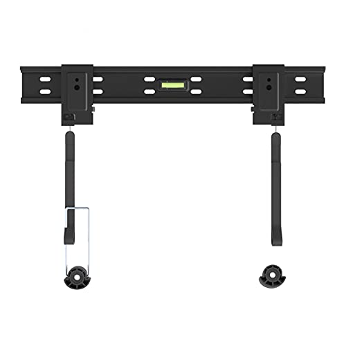 Universal-TV-Ständer, TV-Ständer, niedriges Profil, feste TV-Wandhalterung, TV-Halterung mit Kordelzug, Schnappverschluss, integrierte Wasserwaage, 81,3 cm - 152,4 cm, universelle TV-Halterung, hält von ZHANQUAND