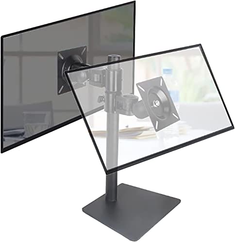 Universal-TV-Ständer, multifunktionaler Dual-Screen-Tisch-TV-Ständer, vollbewegliche TV-Ständerhalterung mit kaltgewalztem Stahlsockel, 180° horizontale Drehung, passend für 30,5-61 cm (12-24 Zoll Universal-TV-Ständer, multifunktionaler Dual-Screen-Tisch-TV-Ständer, vollbewegliche TV-Ständerhalterung mit kaltgewalztem Stahlsockel, 180° horizontale Drehung, passend für 30,5-61 cm (12-24 Zoll von ZHANQUAND
