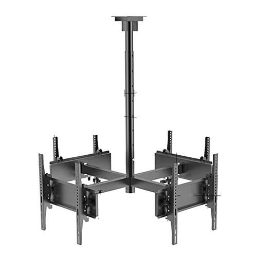ZHANQUAND 4 seitlich verstellbare TV-Aufhänger, TV-Deckenhalterung, TV-Halterung, passend für 81,3 - 127,7 cm (32 - 50 Zoll) LCD-, LED-4K-Fernseher, Flachbildschirm, 400 x 400 mm von ZHANQUAND