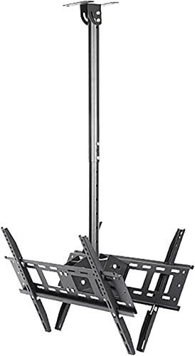 ZHANQUAND Universal-TV-Ständer, multifunktional, TV-Deckenhalterung, schwenkbar, neigbar, strapazierfähig, hält 2 Fernseher hinten an hinten, TV-Halterung passend für 81,3 - 165 cm LED-Fernseher von ZHANQUAND