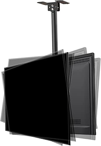 ZHANQUAND Universal-TV-Ständer, multifunktional, einpolig, Dual-Bildschirm, Decken-TV-Halterung, verstellbar, neigbar, schwenkbar, passend für 94-203,2 cm (37-80 Zoll) flache LED-TVs, TV-Halterung von ZHANQUAND