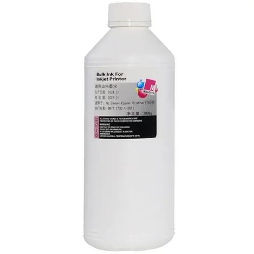 ZHAOXCAIN 1000 ml 1 kg Farb CMYK Refill Ink Kit Kompatibel mit kompatible Tintenstrahldrucker einschließlich(1PCS M) von ZHAOXCAIN