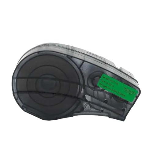 ZHAOXCAIN Etikettenklebeband kompatibel mit M210 M211 M210-Lab-Etikettdrucker 19,1 mm x 6,4 m Weiß auf schwarzem M21-750-595 Band mit Chip(Black on Green) von ZHAOXCAIN