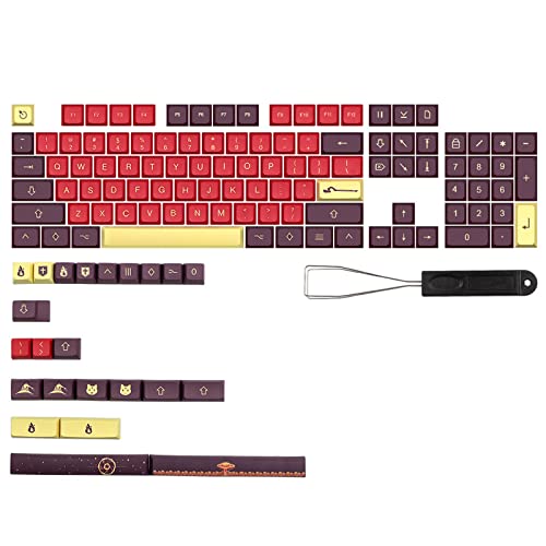 ZHAPEG 1 Set Retro Tastenkappen PBT Farbstoff Subbed Keycap Für Mechanische Tastatur XDA Profil 130 Für Schlüsselkappen Für MX Schalter von ZHAPEG