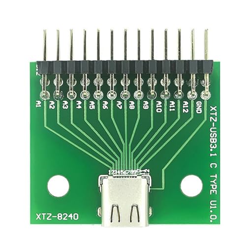ZHAPEG Typ C PCB Testplatine Für 24-Pin Buchsenadapter Mit Stiftleiste Doppelseitiger Zwei Wege Einsatz von ZHAPEG