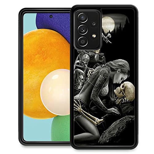 Samsung Galaxy A53 5G Hülle, I Love Skull Cool Galaxy A53 5G Hüllen für Männer und Jungen, cooles Muster mit weicher TPU-Bumperhülle, kompatibel mit Samsung A53 5G Hülle 6.5 Zoll I Love Skull Cool von ZHEGAILIAN