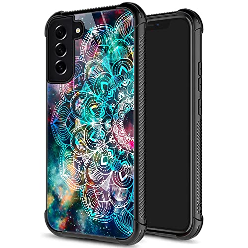 Samsung Galaxy S21 Ultra Hülle, Mandala Galaxy S21 Ultra 5G Hüllen für Mädchen und Frauen, Muster-Design, stoßfest, kratzfest, Bio-Glashülle, kompatibel mit Samsung Galaxy S21 Ultra 6,8 Zoll von ZHEGAILIAN