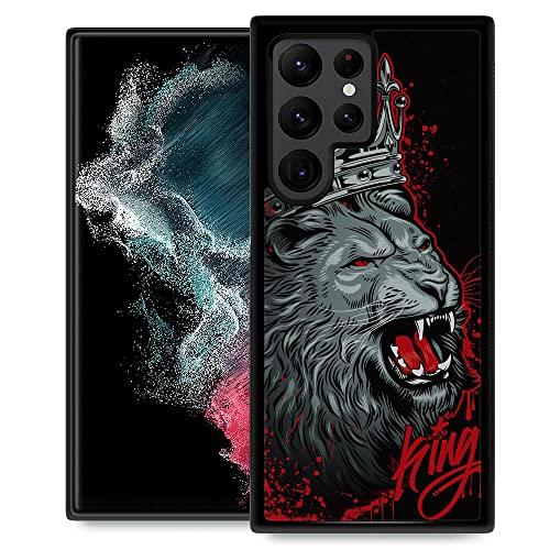 Samsung Galaxy S22 Ultra Hülle, cooles Muster mit weichem TPU-Schutzhülle, kompatibel mit Samsung S22 Ultra Hülle 17.3 cm (6.8 Zoll) Lion King von ZHEGAILIAN