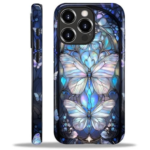 ZHEGAILIAN 2 in 1 Hybrid Hülle für iPhone 16 Pro | Stoßfestes Silikon + Harte PC Schutzhülle mit Stylischem Muster Design Langlebiger Fallschutz - Buntglas Schmetterling Aesthetic ZHEGAILIAN 2 in 1 Hybrid Hülle für iPhone 16 Pro | Stoßfestes Silikon + Harte PC Schutzhülle mit Stylischem Muster Design Langlebiger Fallschutz - Buntglas Schmetterling Aesthetic von ZHEGAILIAN
