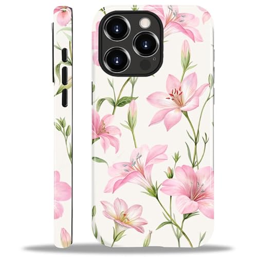 ZHEGAILIAN 2 in 1 Hybrid-Schutzhülle für iPhone 14 Pro Max | Stoßfestes Silikon + harte PC-Schutzhülle mit stylischem Muster Design, langlebiger Fallschutz - Rosa Lilie Blumen ZHEGAILIAN 2 in 1 Hybrid-Schutzhülle für iPhone 14 Pro Max | Stoßfestes Silikon + harte PC-Schutzhülle mit stylischem Muster Design, langlebiger Fallschutz - Rosa Lilie Blumen von ZHEGAILIAN
