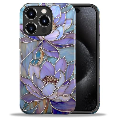 ZHEGAILIAN 2-in-1-Hybrid-Schutzhülle für iPhone 15 Pro, stoßfeste Hartschale + weiches Silikon, rutschfester Griff und Fallschutz, abstrakte Lotusblüte, Buntglas ZHEGAILIAN 2-in-1-Hybrid-Schutzhülle für iPhone 15 Pro, stoßfeste Hartschale + weiches Silikon, rutschfester Griff und Fallschutz, abstrakte Lotusblüte, Buntglas von ZHEGAILIAN
