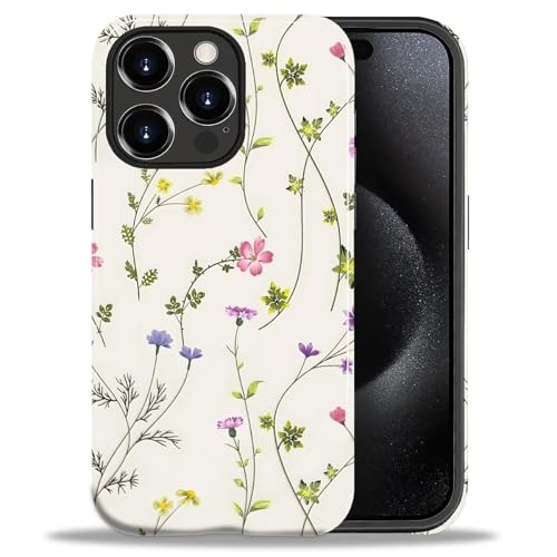 ZHEGAILIAN 2-in-1-Hybrid-Schutzhülle für iPhone 15 Pro, stoßfeste Hartschale + weiches Silikon, rutschfester Griff und Fallschutz, niedlicher Blumenzweig ZHEGAILIAN 2-in-1-Hybrid-Schutzhülle für iPhone 15 Pro, stoßfeste Hartschale + weiches Silikon, rutschfester Griff und Fallschutz, niedlicher Blumenzweig von ZHEGAILIAN
