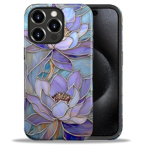 ZHEGAILIAN 2-in-1-Hybrid-Schutzhülle für iPhone 15 Pro Max, stoßfeste Hartschale + weiches Silikon, rutschfester Griff und Fallschutz, abstrakte Lotusblüte, Buntglas ZHEGAILIAN 2-in-1-Hybrid-Schutzhülle für iPhone 15 Pro Max, stoßfeste Hartschale + weiches Silikon, rutschfester Griff und Fallschutz, abstrakte Lotusblüte, Buntglas von ZHEGAILIAN
