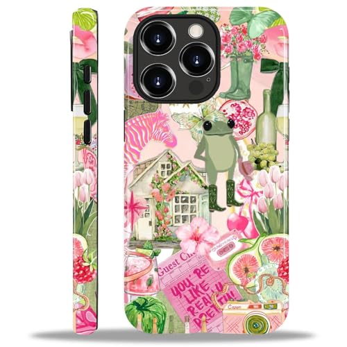 ZHEGAILIAN 2 in 1 Hybrid-Schutzhülle für iPhone 15 Pro | Stoßfestes Silikon + harte PC-Schutzhülle mit stylischem Musterdesign, langlebiger Fallschutz – Grüner Frosch Rosa Katzen-Collage ZHEGAILIAN 2 in 1 Hybrid-Schutzhülle für iPhone 15 Pro | Stoßfestes Silikon + harte PC-Schutzhülle mit stylischem Musterdesign, langlebiger Fallschutz – Grüner Frosch Rosa Katzen-Collage von ZHEGAILIAN