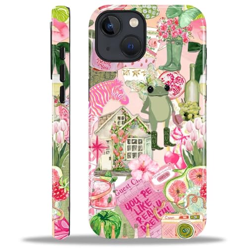 ZHEGAILIAN 2 in 1 Hybrid-Schutzhülle für iPhone 15 | Stoßfestes Silikon + harte PC-Schutzhülle mit stylischem Musterdesign, langlebiger Fallschutz – Grüner Frosch Rosa Katzen-Collage ZHEGAILIAN 2 in 1 Hybrid-Schutzhülle für iPhone 15 | Stoßfestes Silikon + harte PC-Schutzhülle mit stylischem Musterdesign, langlebiger Fallschutz – Grüner Frosch Rosa Katzen-Collage von ZHEGAILIAN