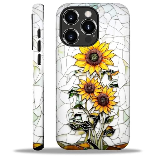 ZHEGAILIAN 2 in 1 Hybrid-Schutzhülle für iPhone 16 Pro, stoßfestes Silikon + harte PC-Schutzhülle mit stilvollem Musterdesign, langlebiger Fallschutz, Sonnenblumen-Kunst-Buntglas-Effekt ZHEGAILIAN 2 in 1 Hybrid-Schutzhülle für iPhone 16 Pro, stoßfestes Silikon + harte PC-Schutzhülle mit stilvollem Musterdesign, langlebiger Fallschutz, Sonnenblumen-Kunst-Buntglas-Effekt von ZHEGAILIAN